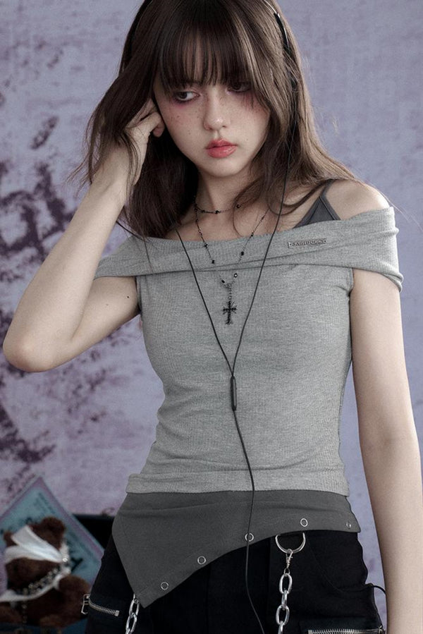 Slimming Gray Tank Top