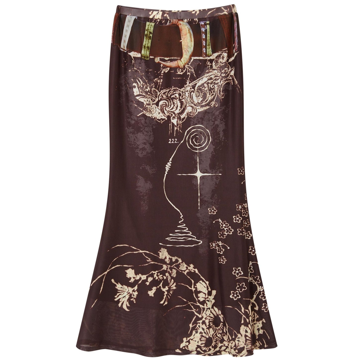 Star Mesh Cardigan With Long Skirt Set-Up