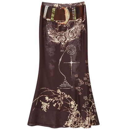 Star Mesh Cardigan With Long Skirt Set-Up