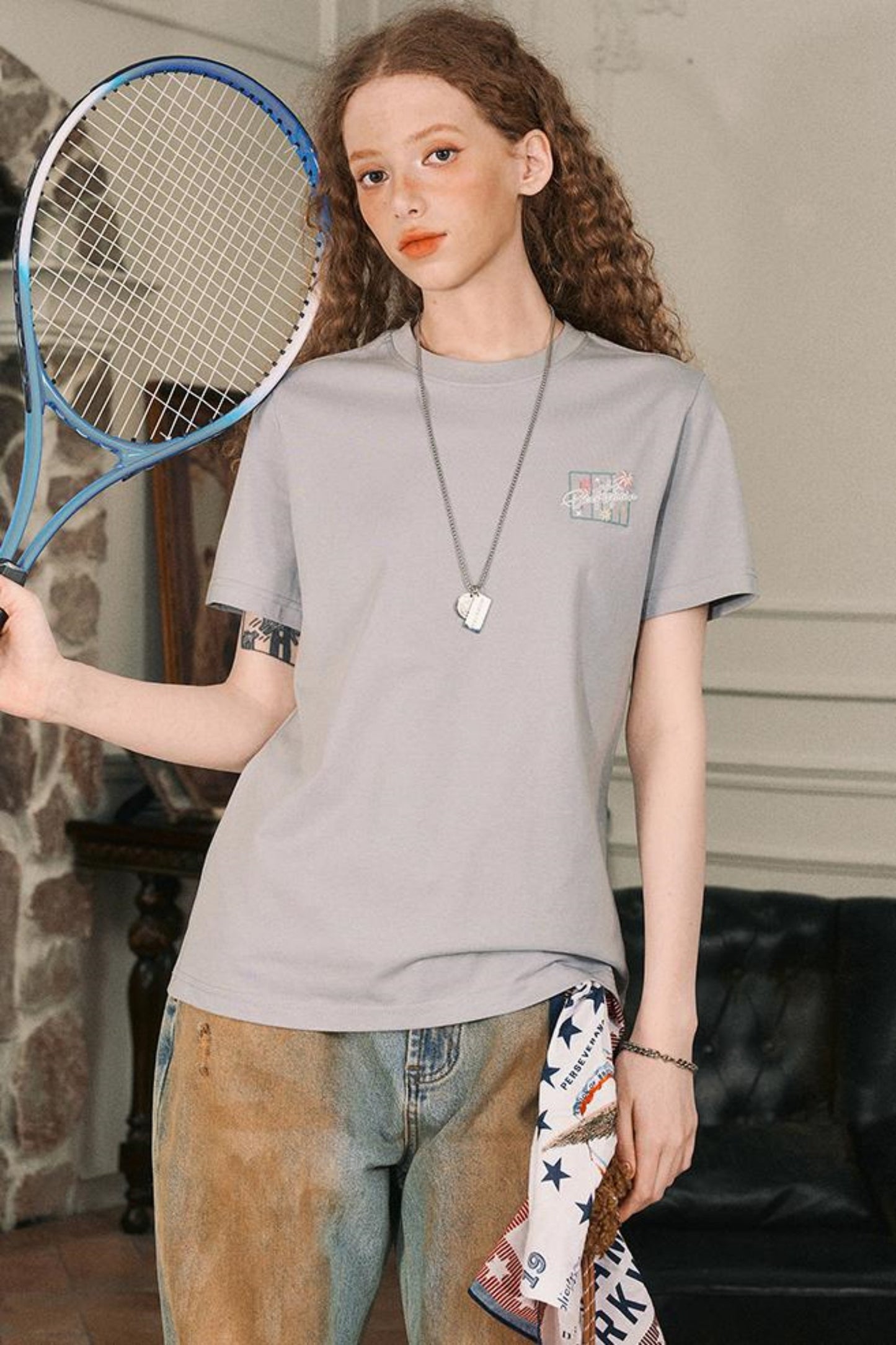 Firework Print Slim Fit T-Shirt