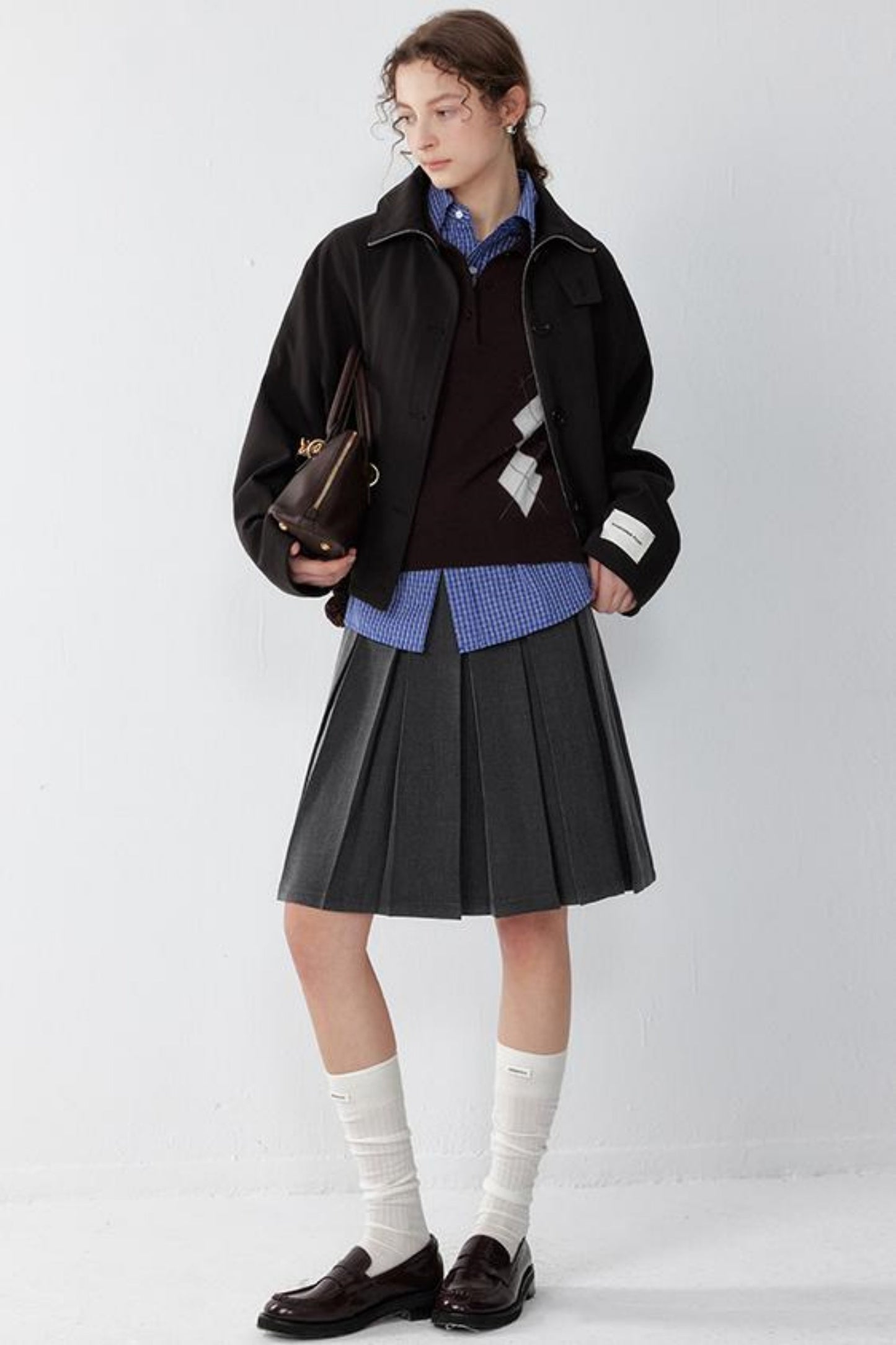 Chic Stand Collar Short Jacket