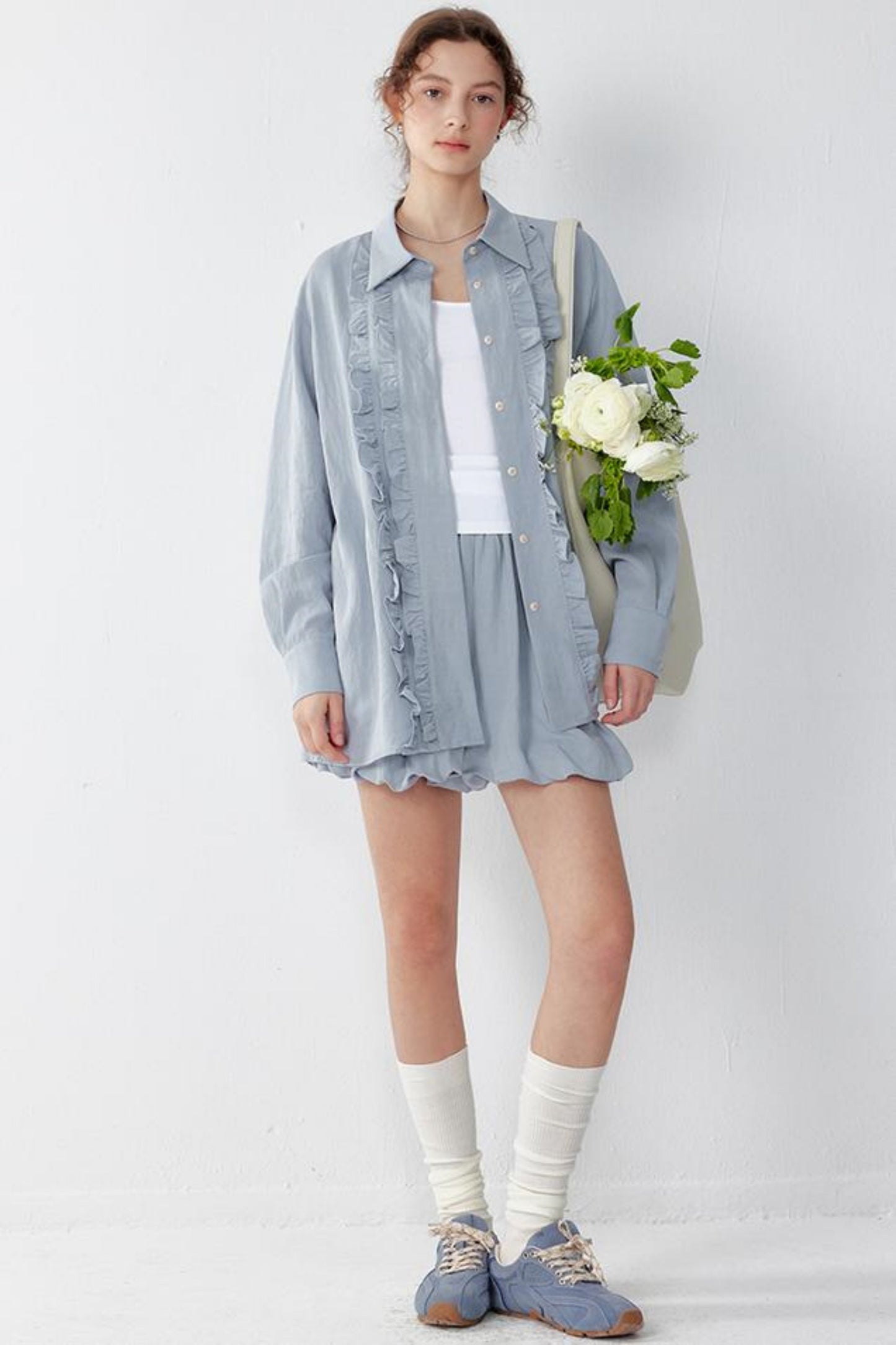 Tencel Shirt And Lycra Pod ShortSkirt Set-Up