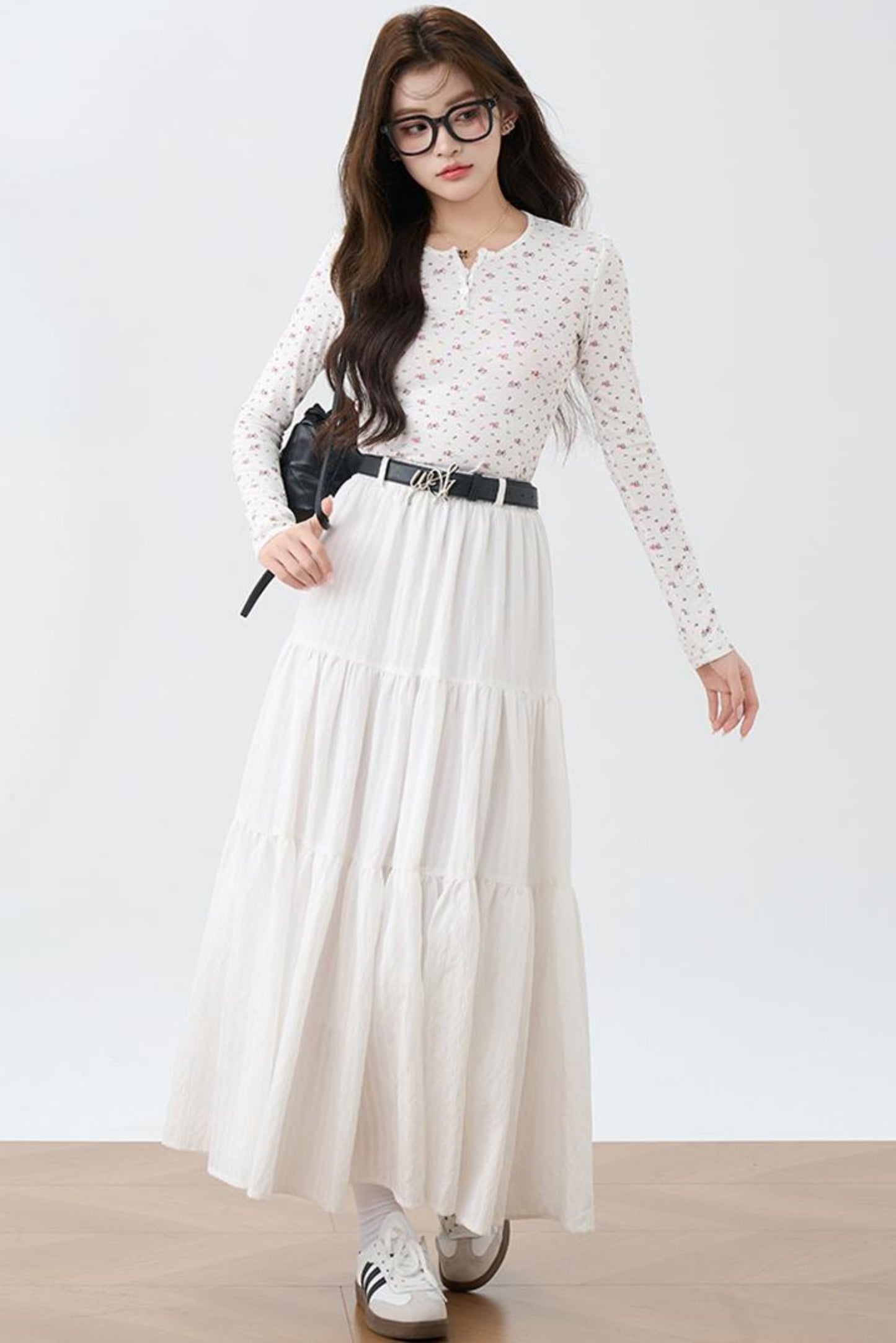 Floral Reverse Long Sleeve Top