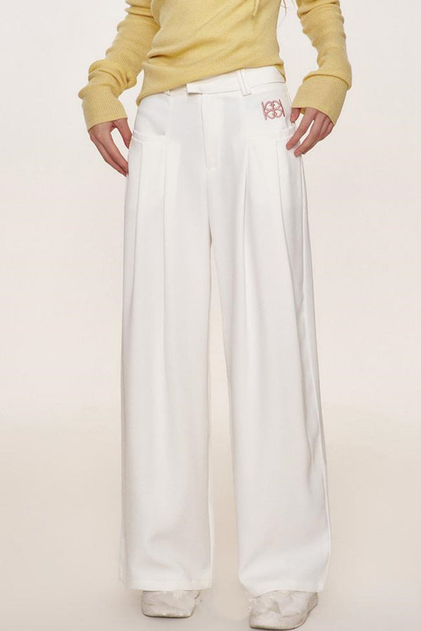 High-Waisted Wide-Leg Trousers