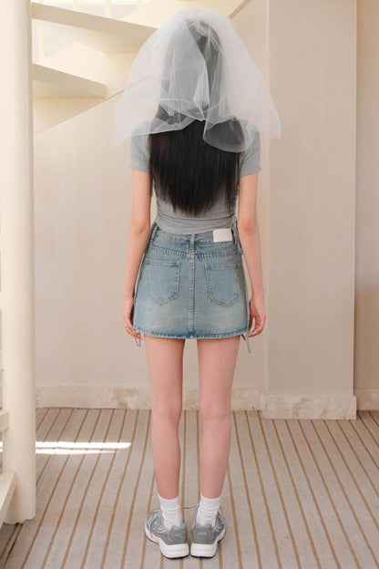 Vintage Denim Mini Skirt