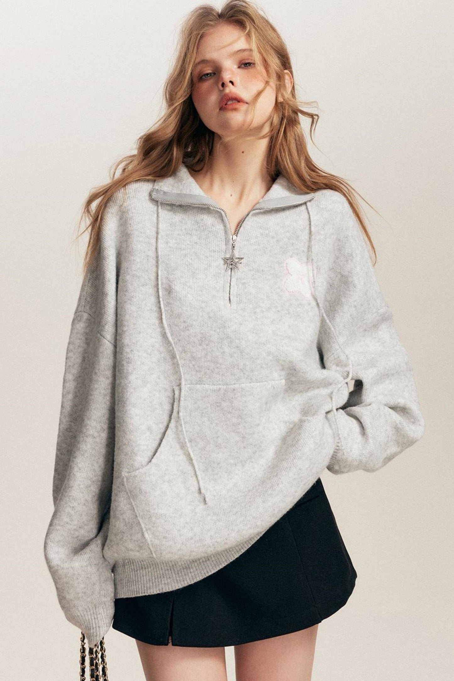 Sculptured Polo Neck Top