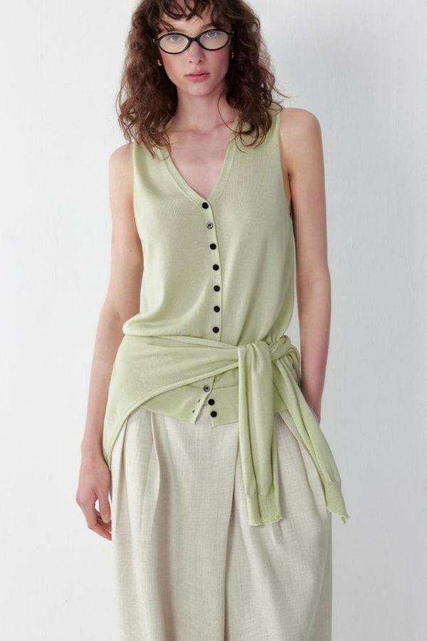 Luxury Knit Vest With Shawl Set-Up