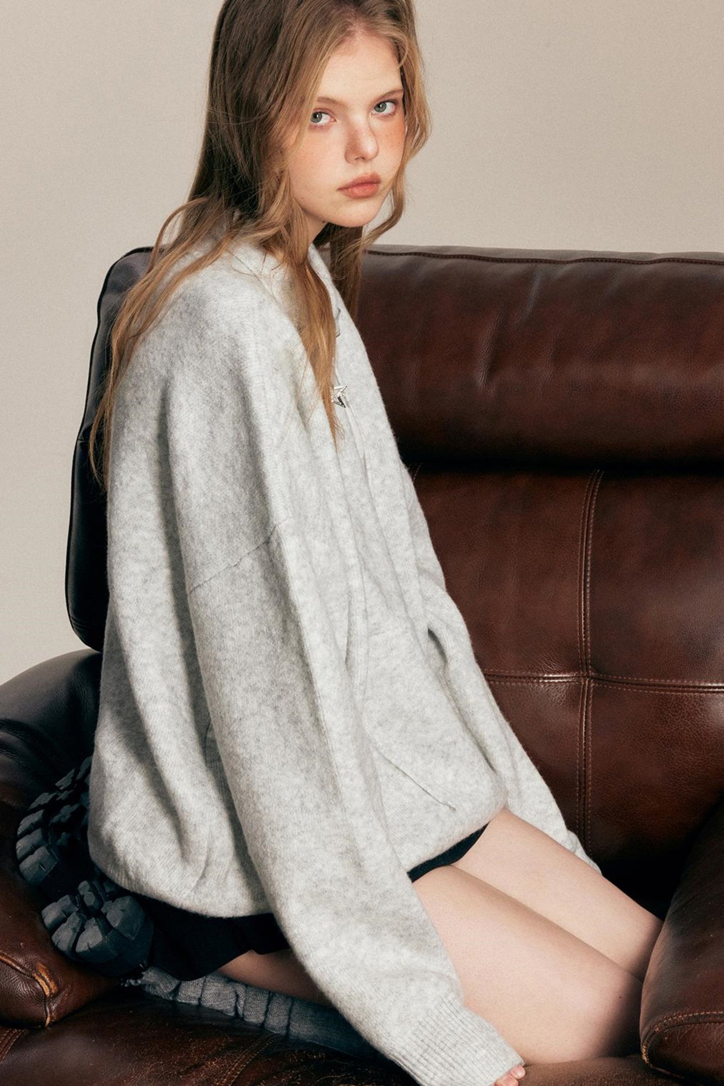 Sculptured Polo Neck Top