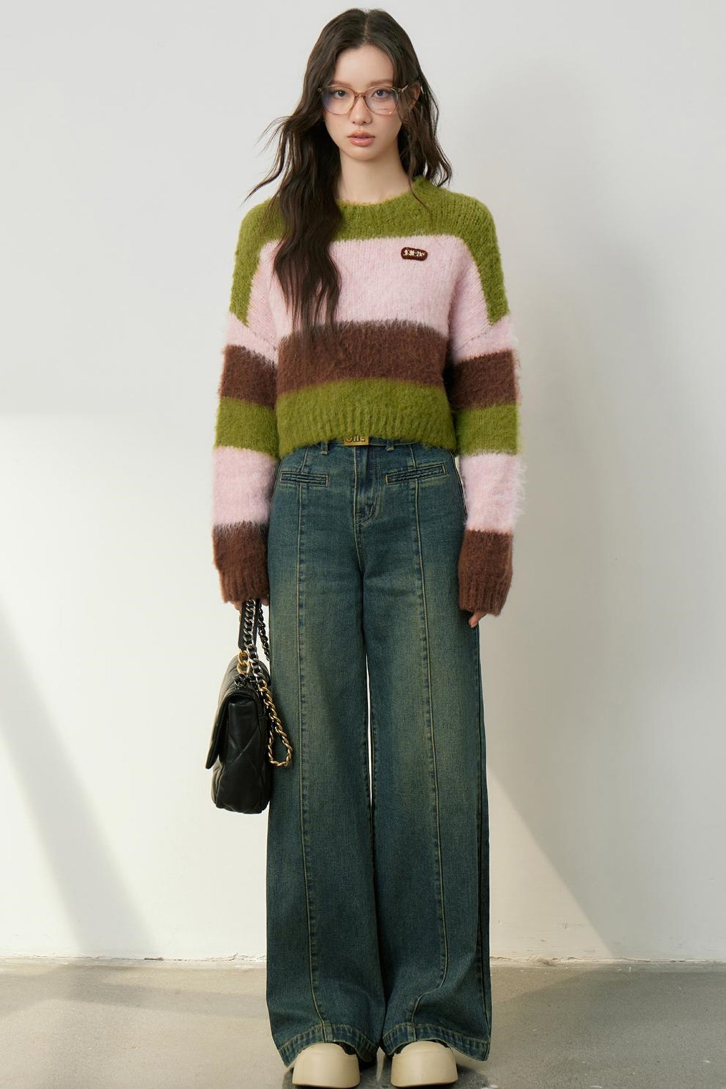 Cozy Color Block Knit Sweater