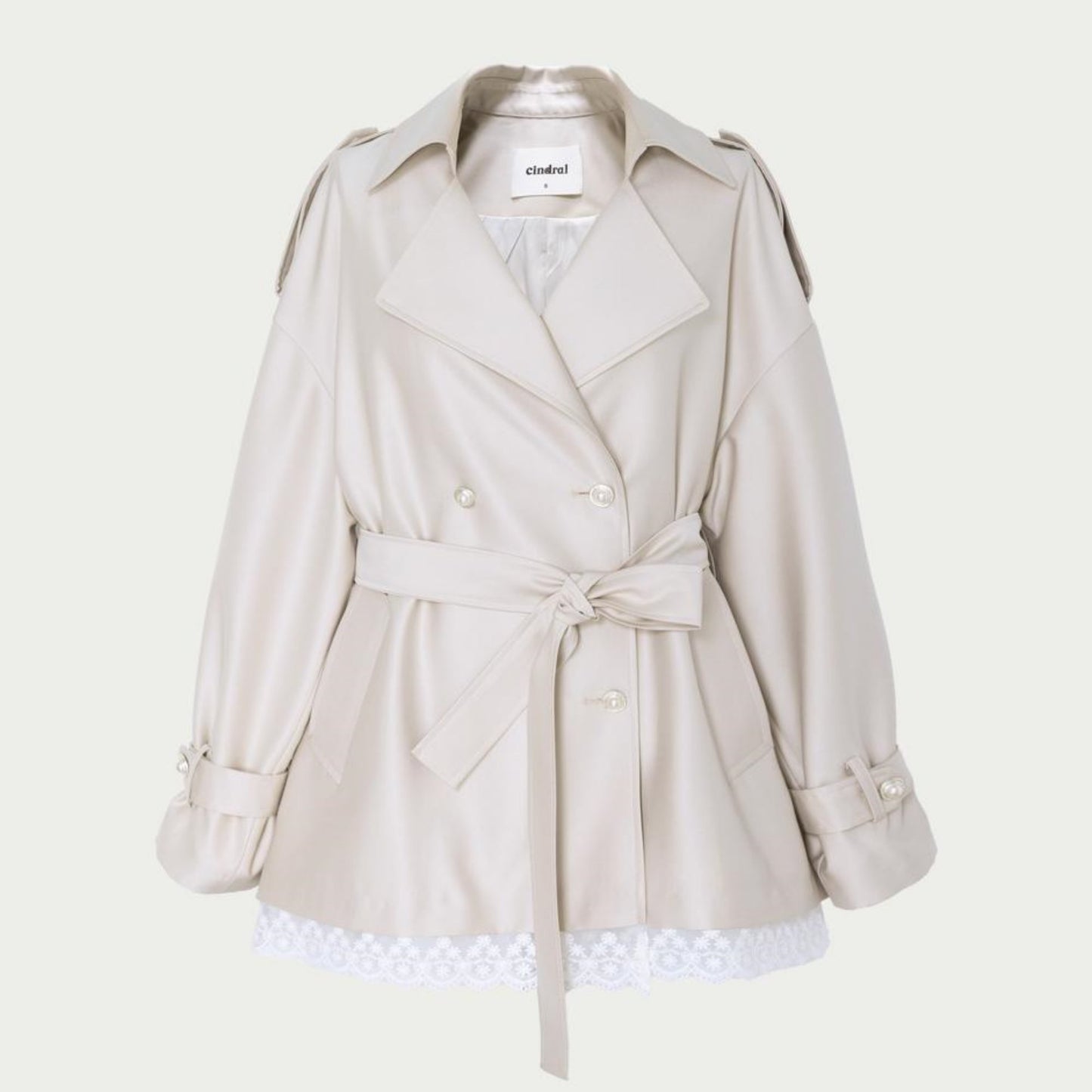 Spring Lace Trench Coat