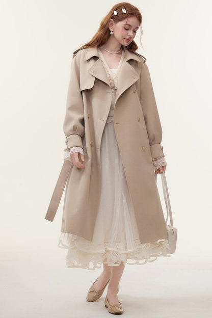 V-Neck Lace Ruffle Blouse