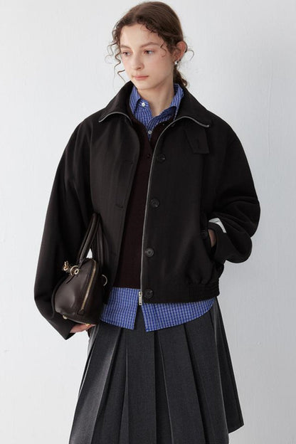 Chic Stand Collar Short Jacket