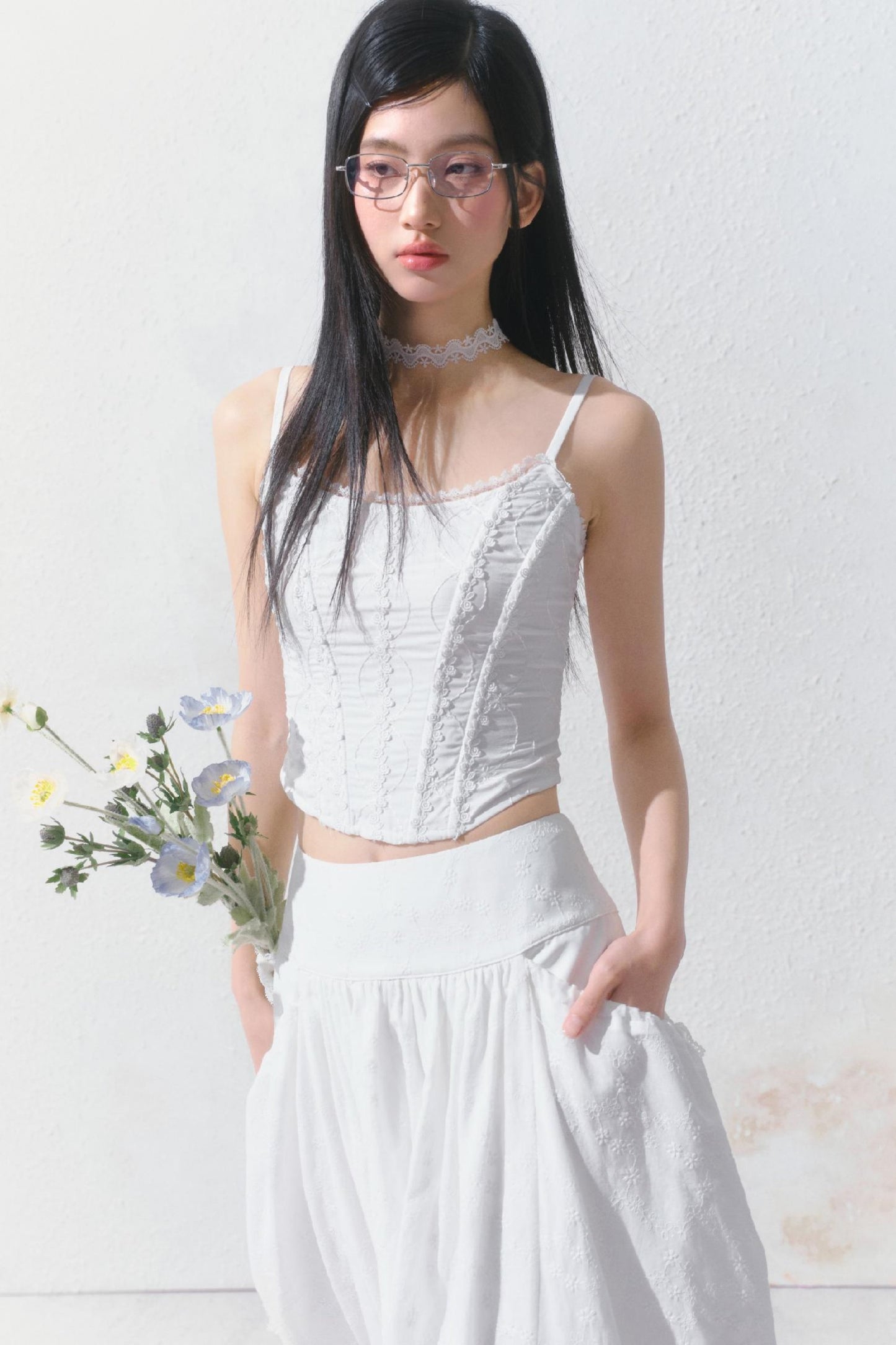 Dreamy White Lei Pod Skirt
