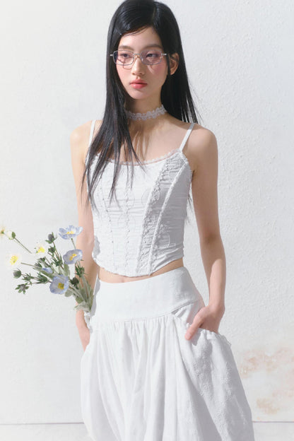 Dreamy White Lei Pod Skirt
