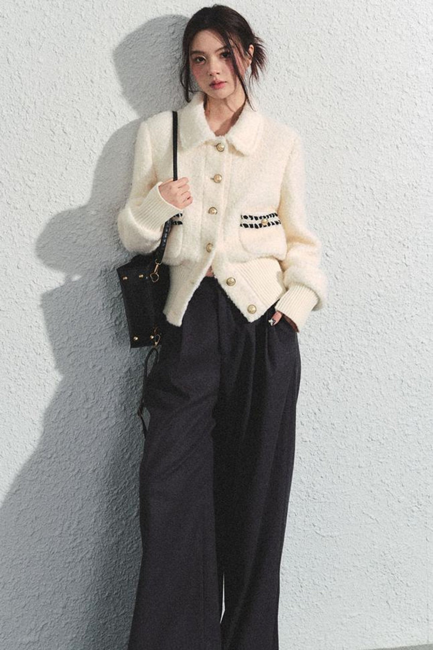 Tweed Waist Crop Jacket