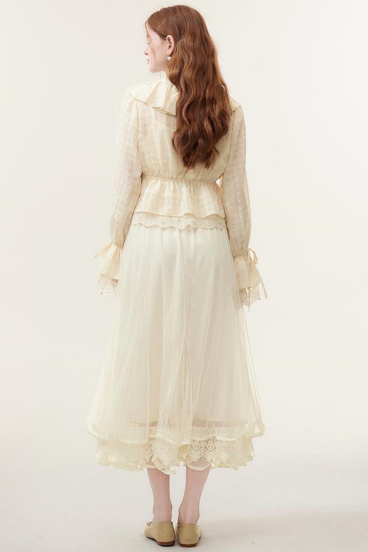 Lace Tulle Long Skirt