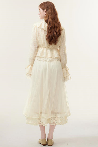 Lace Tulle Long Skirt