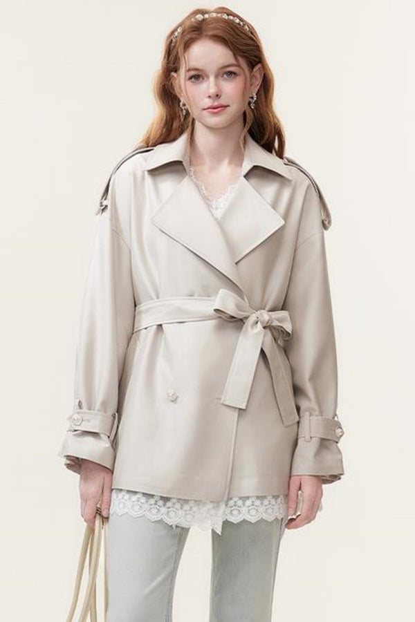 Spring Lace Trench Coat