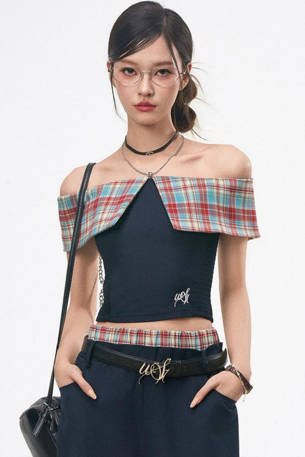 One-Shoulder Top & Wide-Leg Pants Set-Up