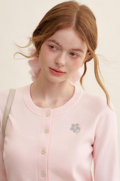 Embroidered Knit Cardigan