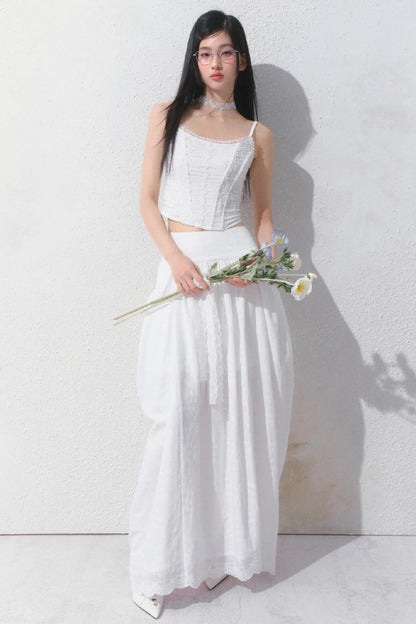 Dreamy White Lei Pod Skirt