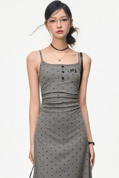 Summer Halter Dress With Black Cardigan Set-Up