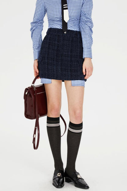 Chic Embroidered Tweed Jacket Set-Up