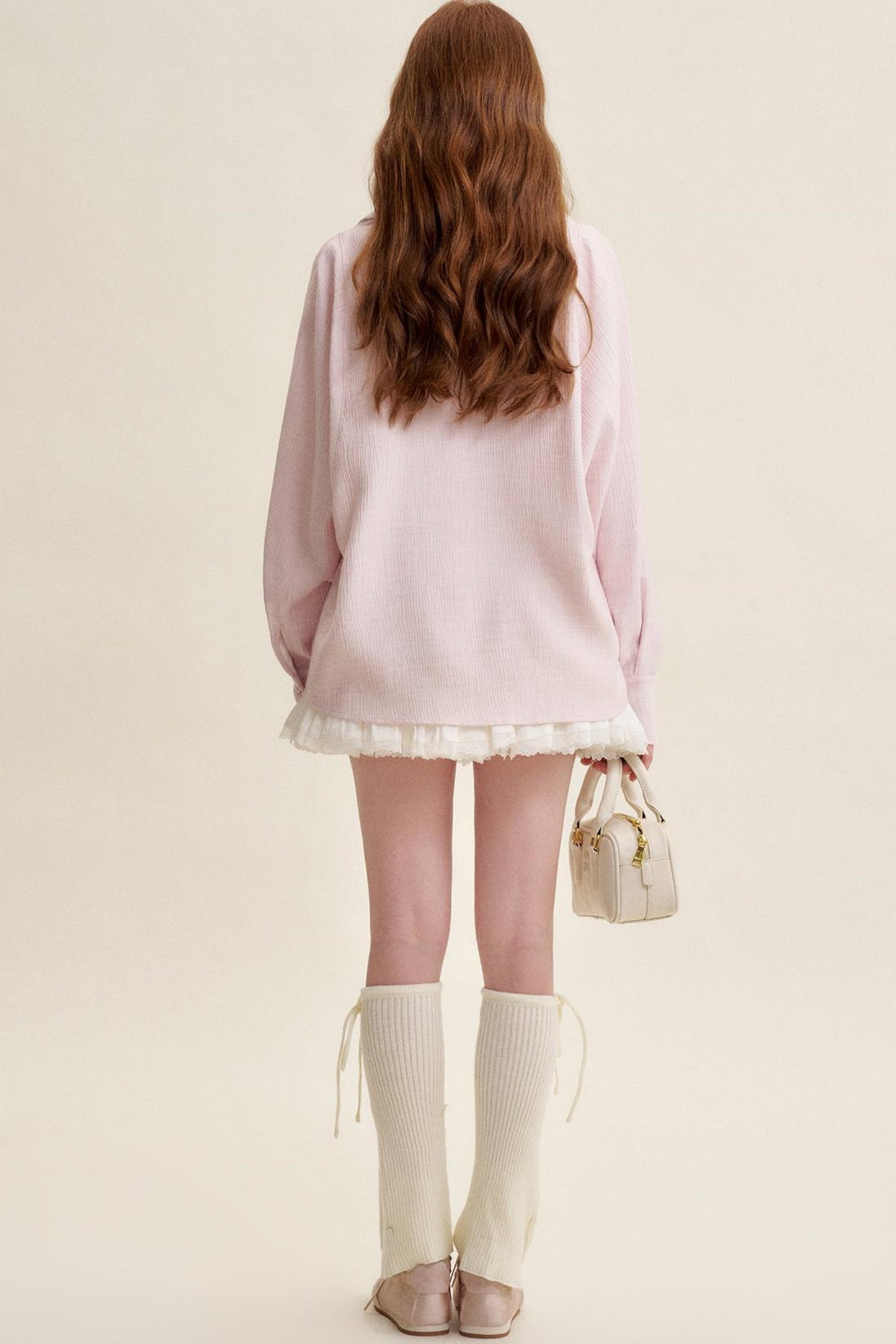 Ruffled Pink Lace Muscle Shirt