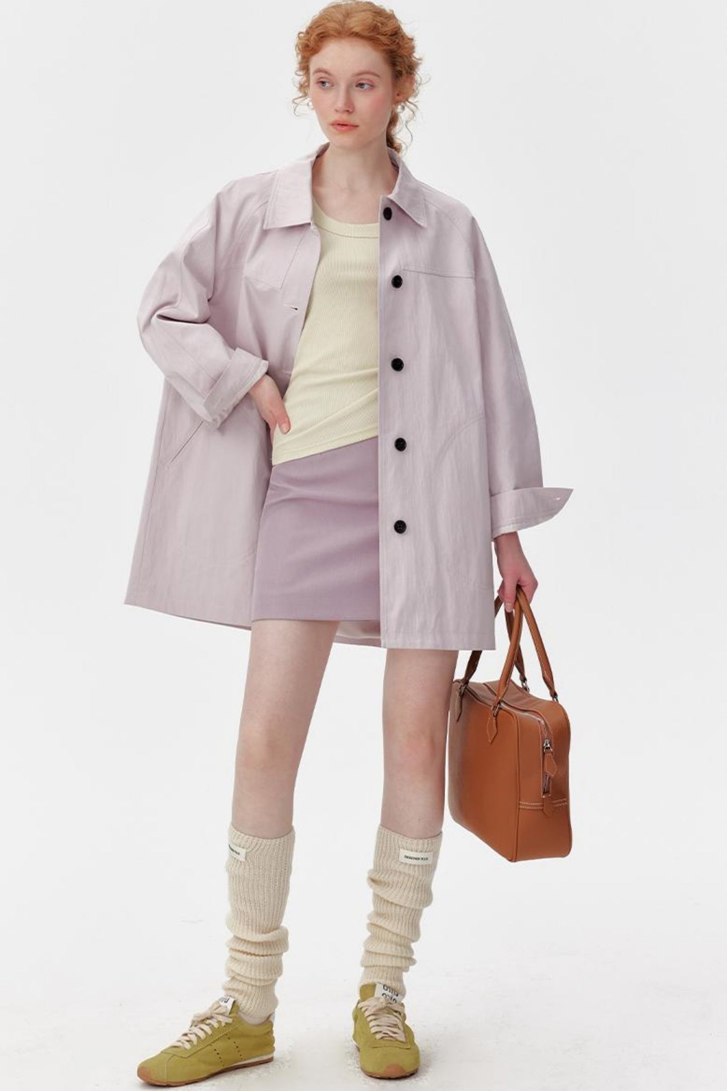 Purple Pink Trench Coat
