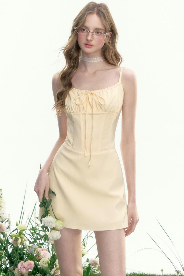 Vintage Waist Ribbon Dress