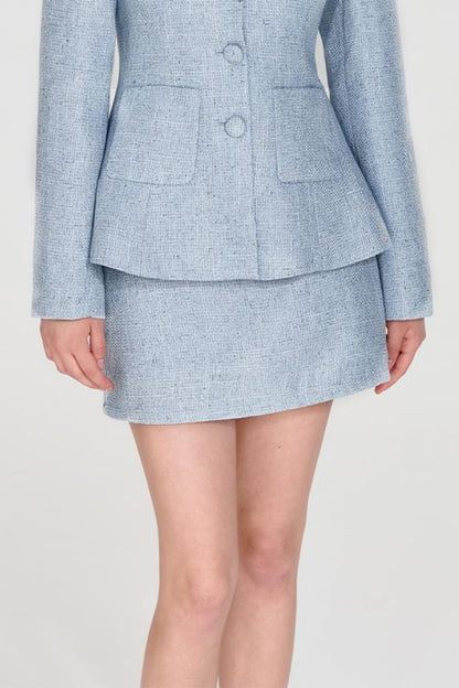 Chic Sequin Jacket & Skirt Set-Up