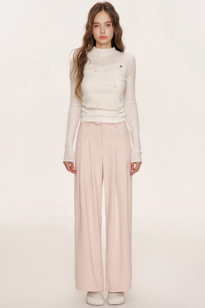 High-Waisted Wide-Leg Trousers