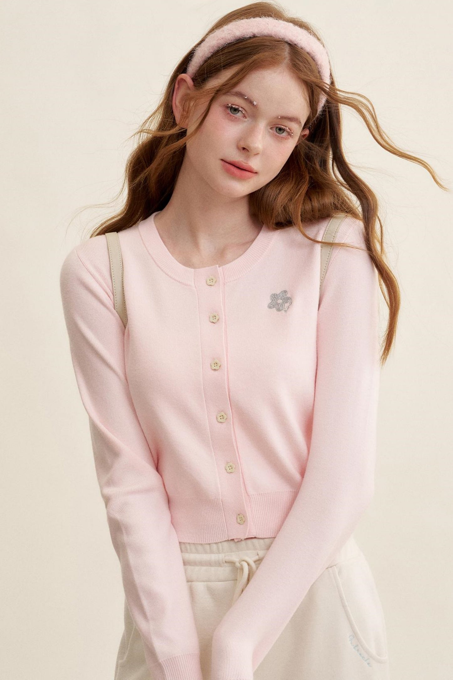 Embroidered Knit Cardigan