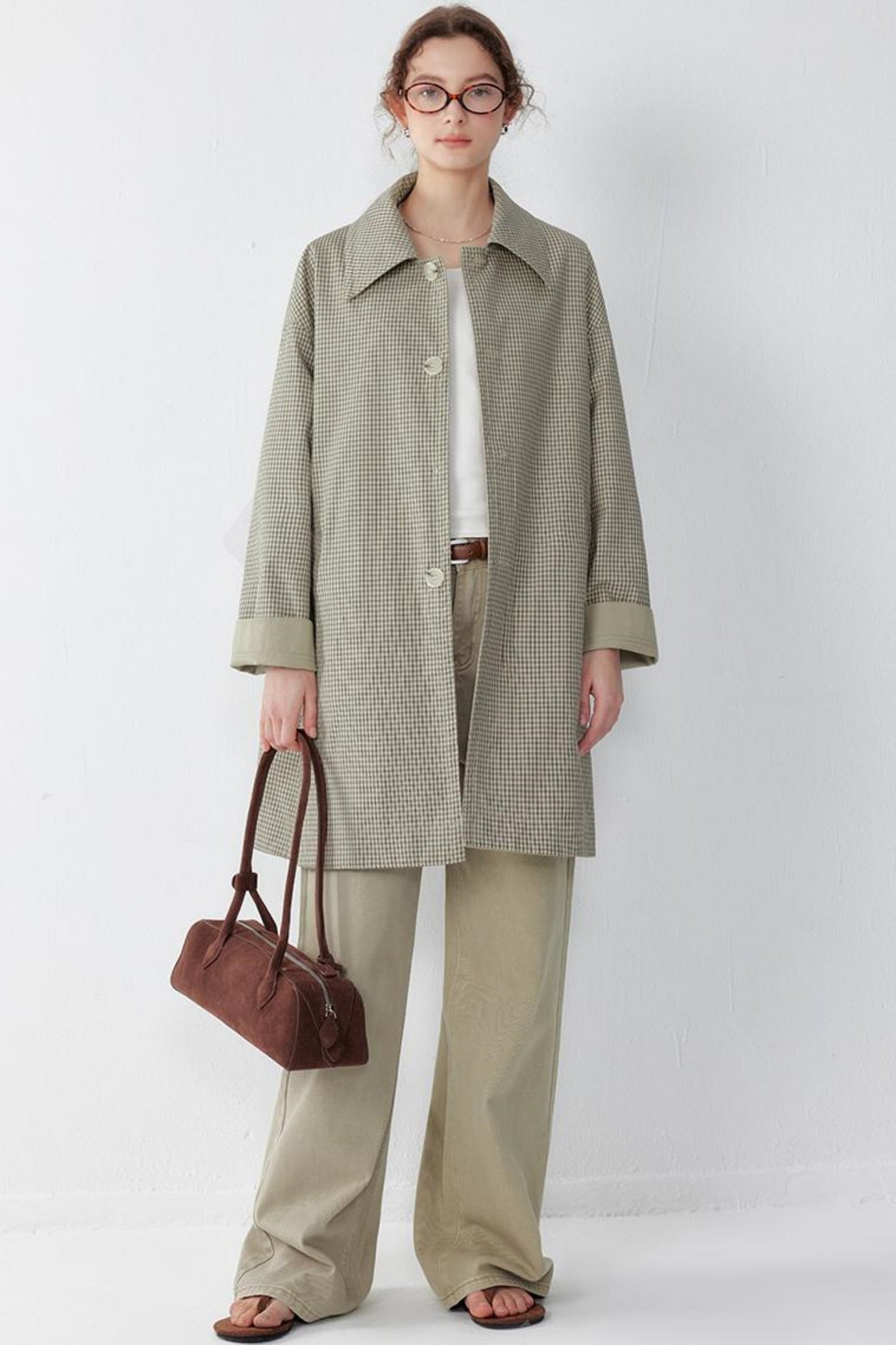 Spring Vintage Wide-Leg Pants