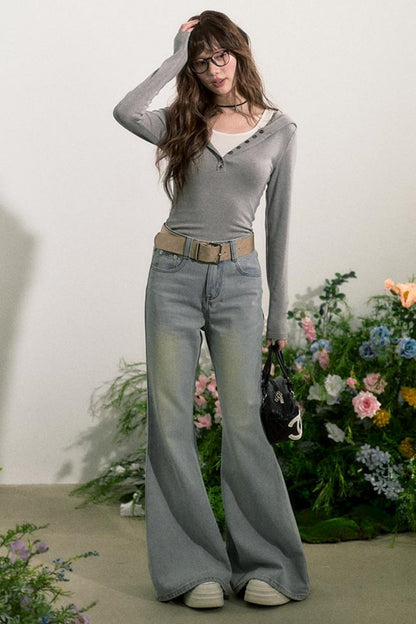 Flare Wide-Leg Jeans