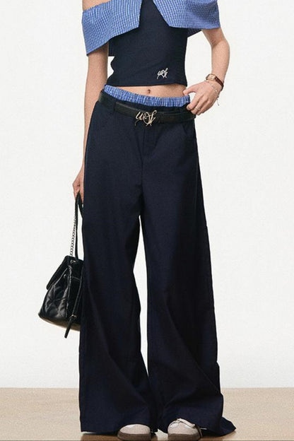 One-Shoulder Top & Wide-Leg Pants Set-Up