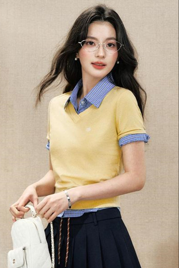 Slim Fit Short Sleeve Top Set-Up