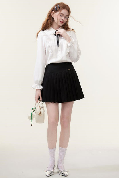 Pleated Mini Skirt