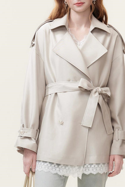 Spring Lace Trench Coat
