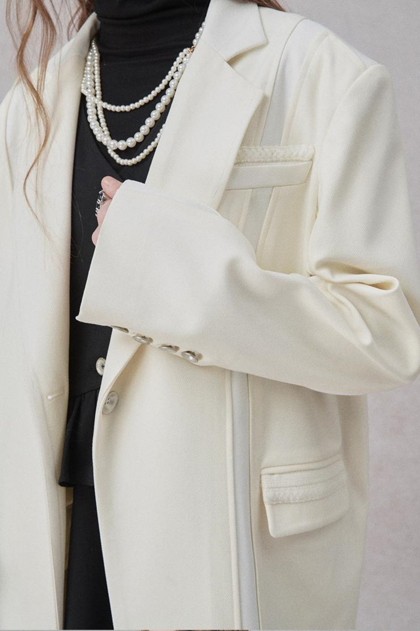 Retro eleganter H-Linien Blazerjacke 