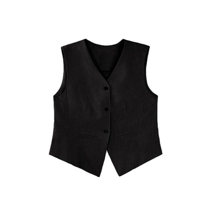 Elegance V-Collar Black Vest Set-Up