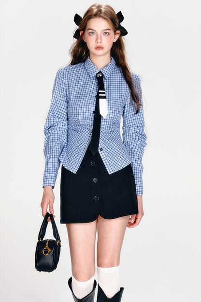 Vintage Plaid Skirt Set-Up