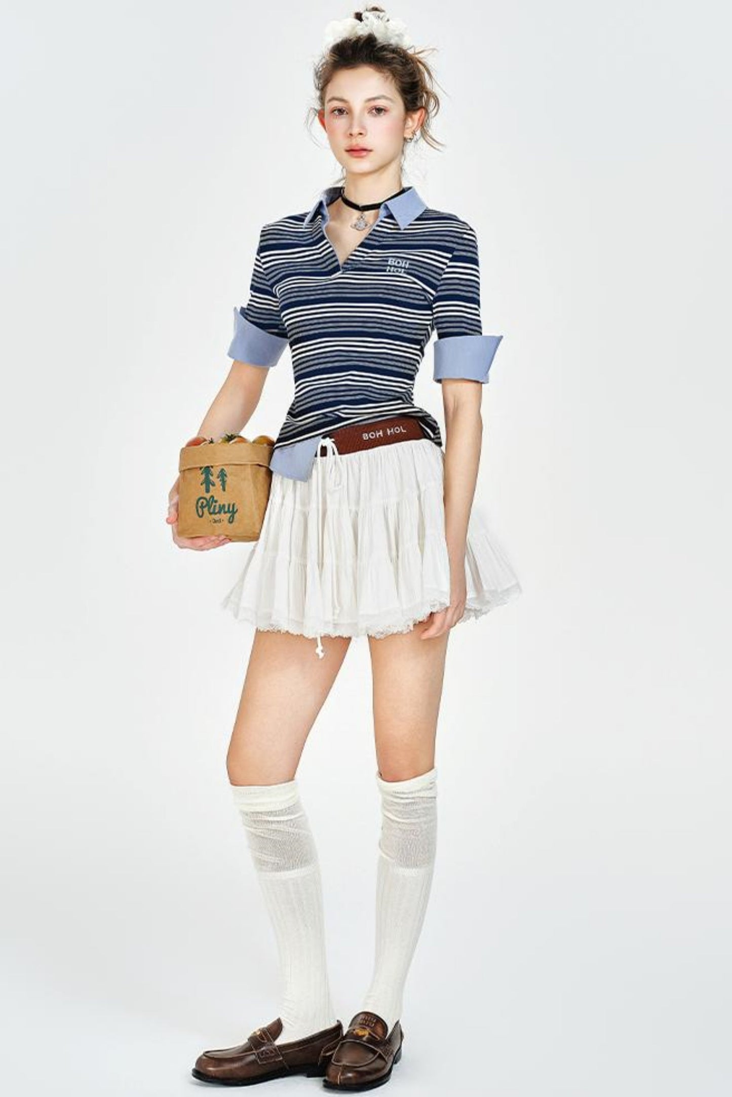 Color Clash Polo Tee