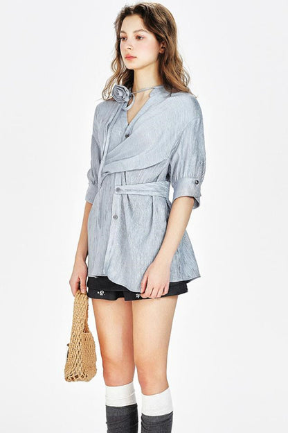 Cross-Waist Shirt