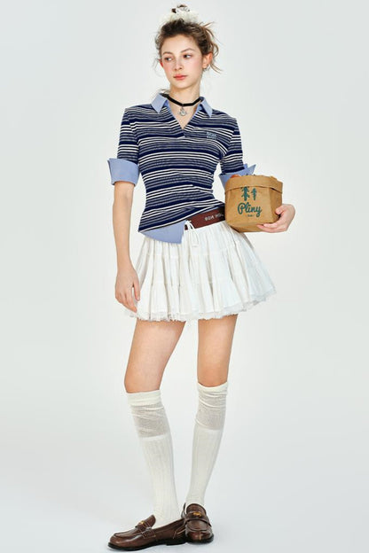 Color Clash Polo Tee