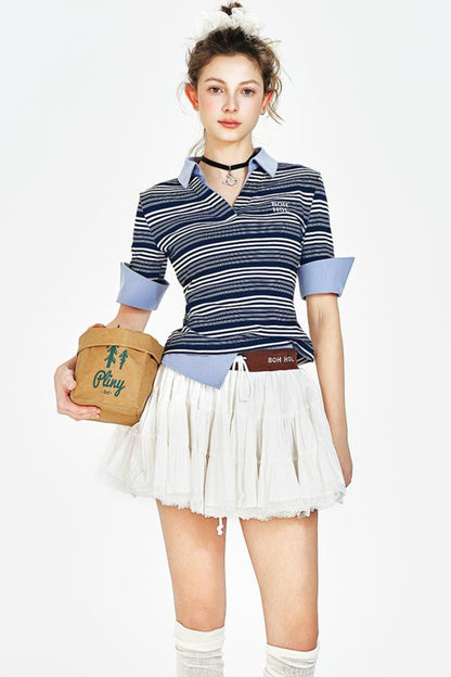 Color Clash Polo Tee