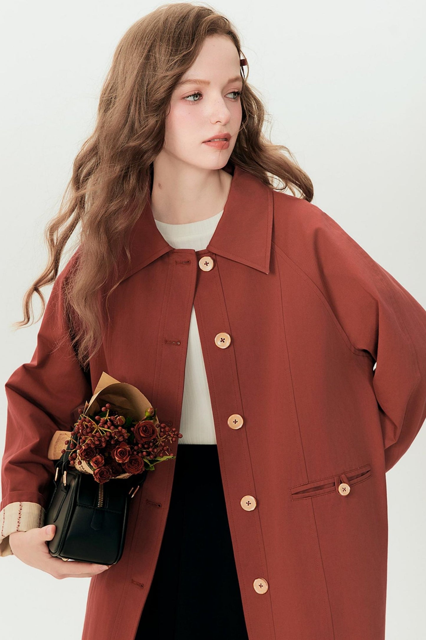 Chic Red H-Coat