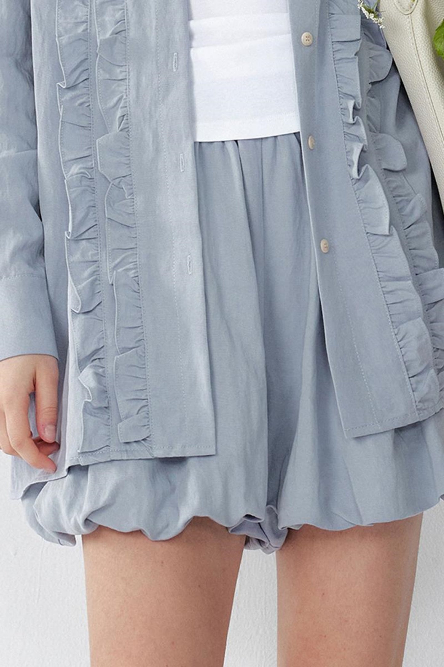 Tencel Shirt And Lycra Pod ShortSkirt Set-Up