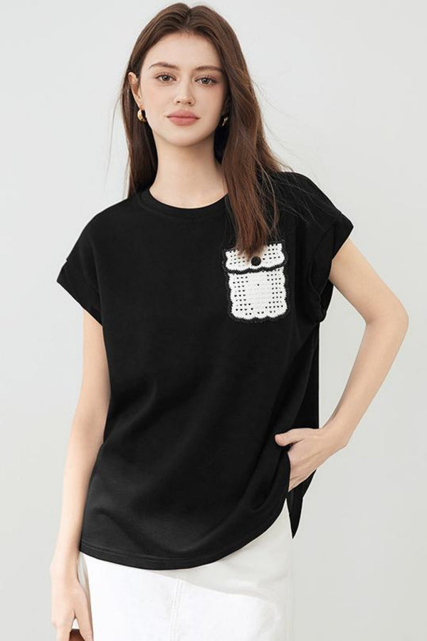 Simple Style Pocket Tee