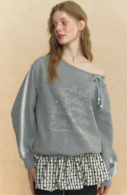 Slouchy One-Shoulder Sweater